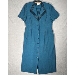 Vintage Lady Dorby Dress Women Size 20W Aquamarine 50s Inspired Rockabilly Retro